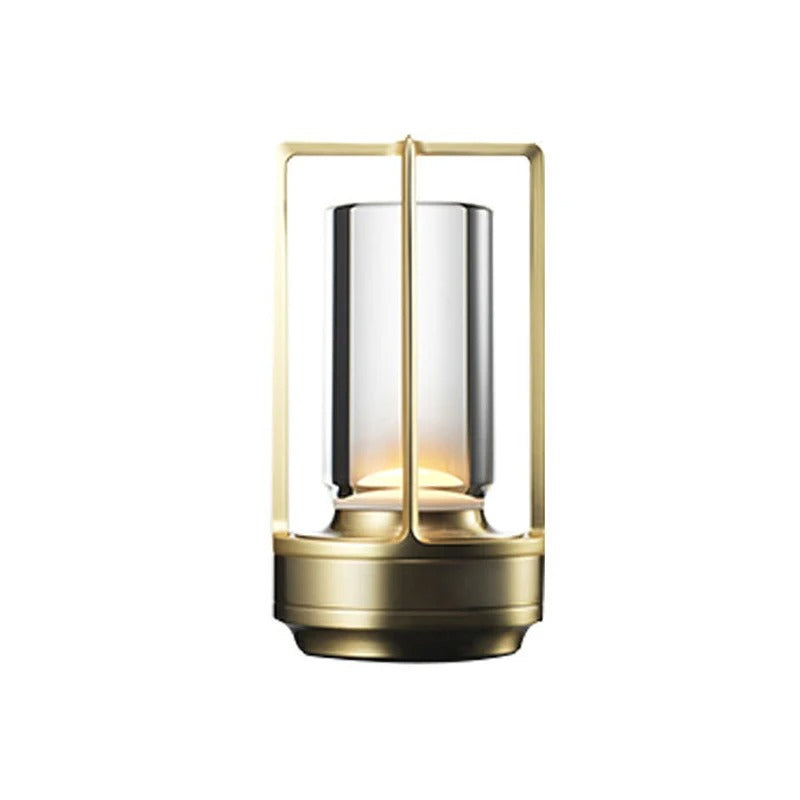 Aluminum crystal portable lamp