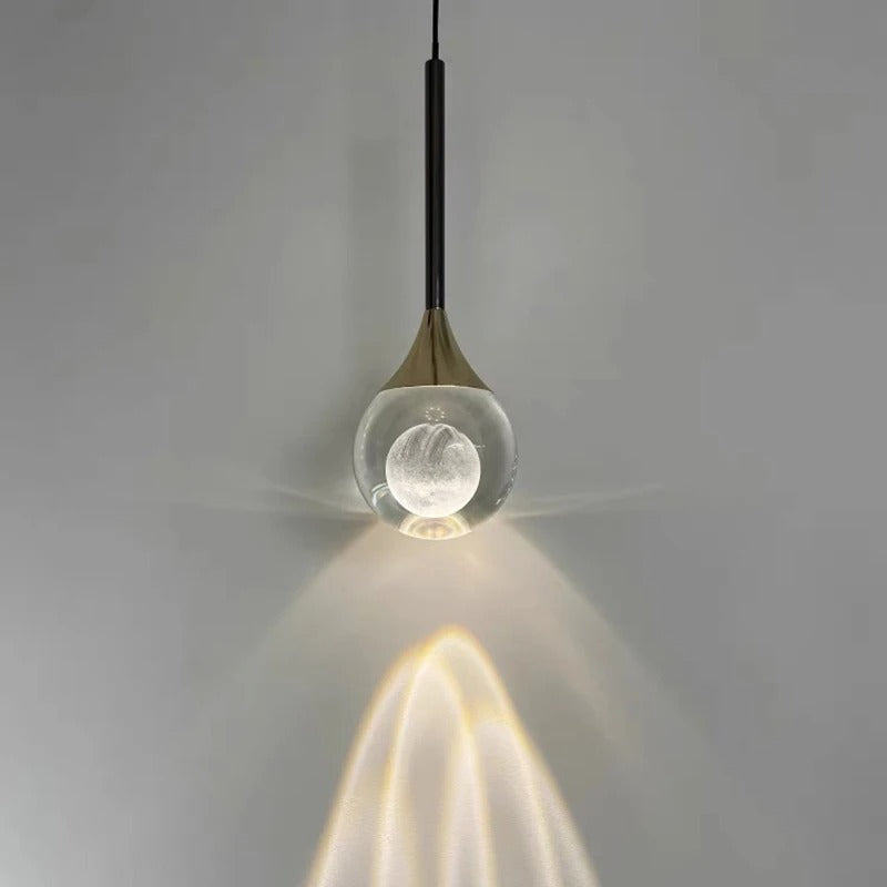 lazer Engraved Lunar Pendant Hanging Lamp