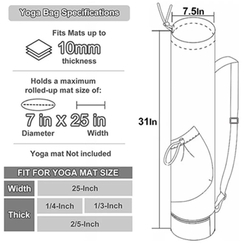 Water Resistant Yoga Mat Shoulder Bag
