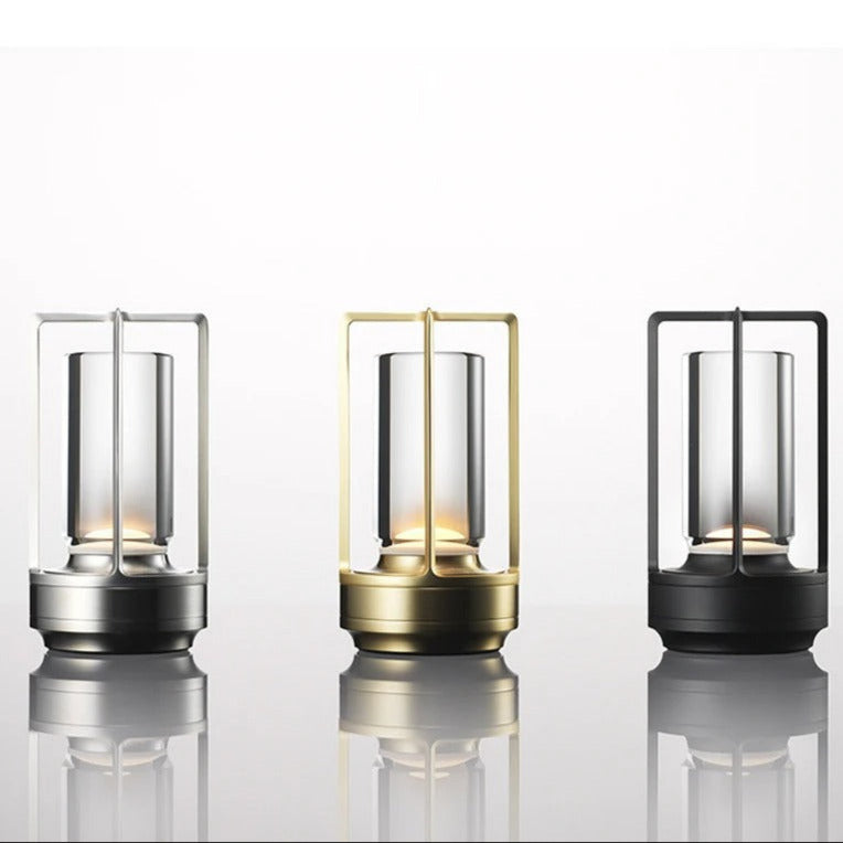 Aluminum crystal portable lamp