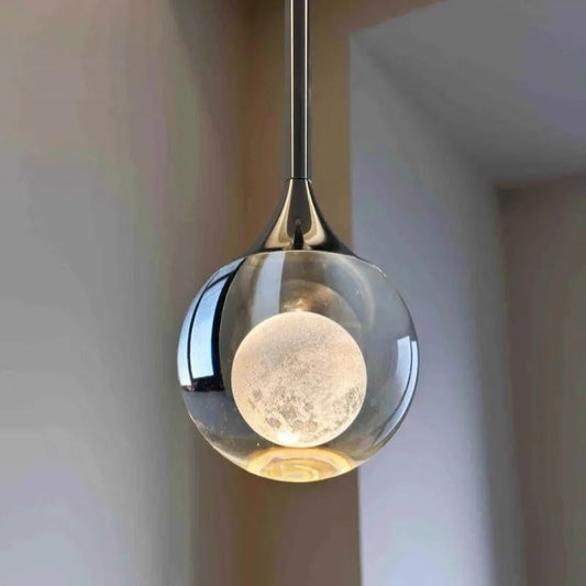 lazer Engraved Lunar Pendant Hanging Lamp